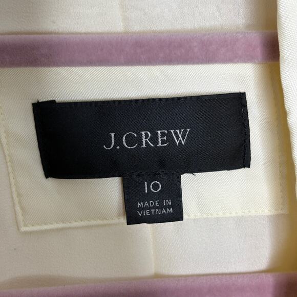 J. CREW Limited Edition Drapey Long Parke Blazer Cupro Ivory Sz 10 {HH49} - Picture 5 of 8